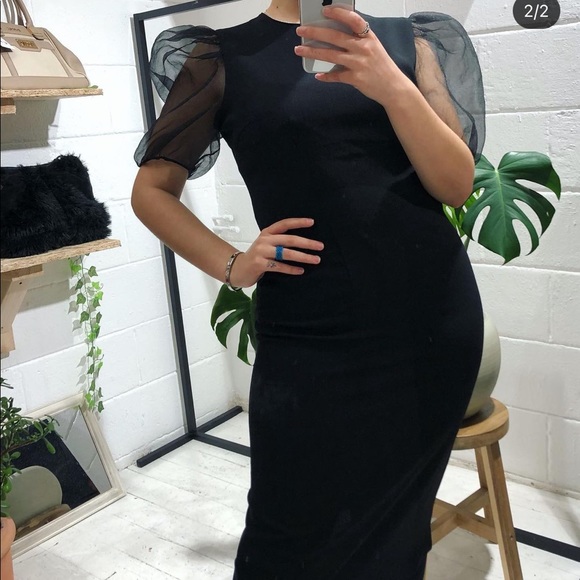 Last🔥Zara dress with organza sleeves bloggers fav - Picture 9 of 9